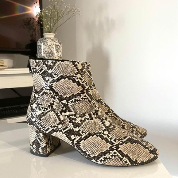 MANGO (MNG) Snakeskin Booties - Picture 5 of 8